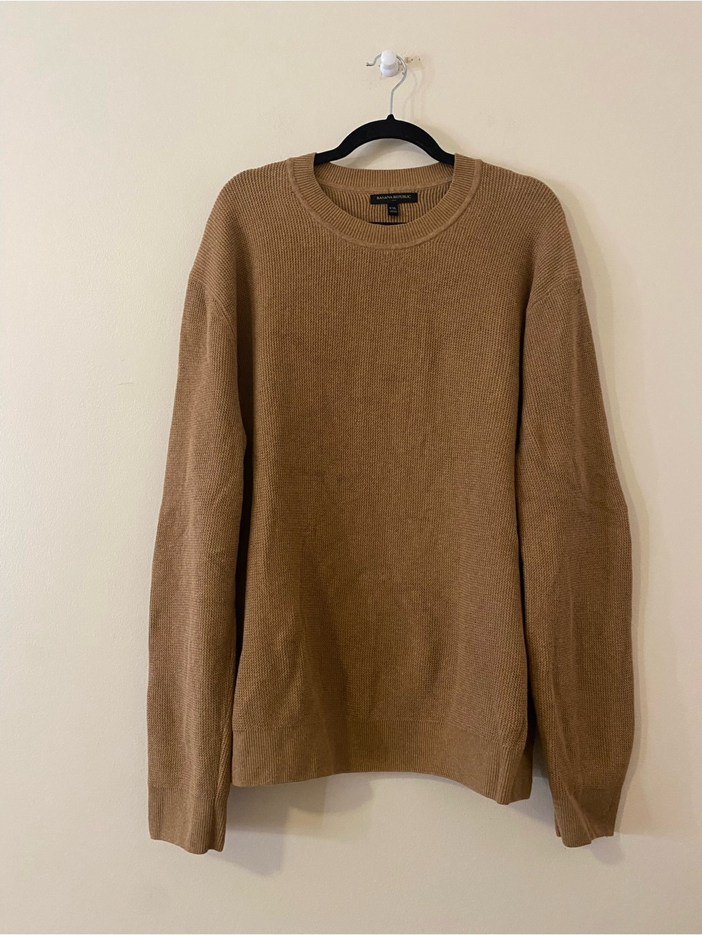 Banana Republic Cotton Men's Classic Crewneck Sweater in Brown plus XXL